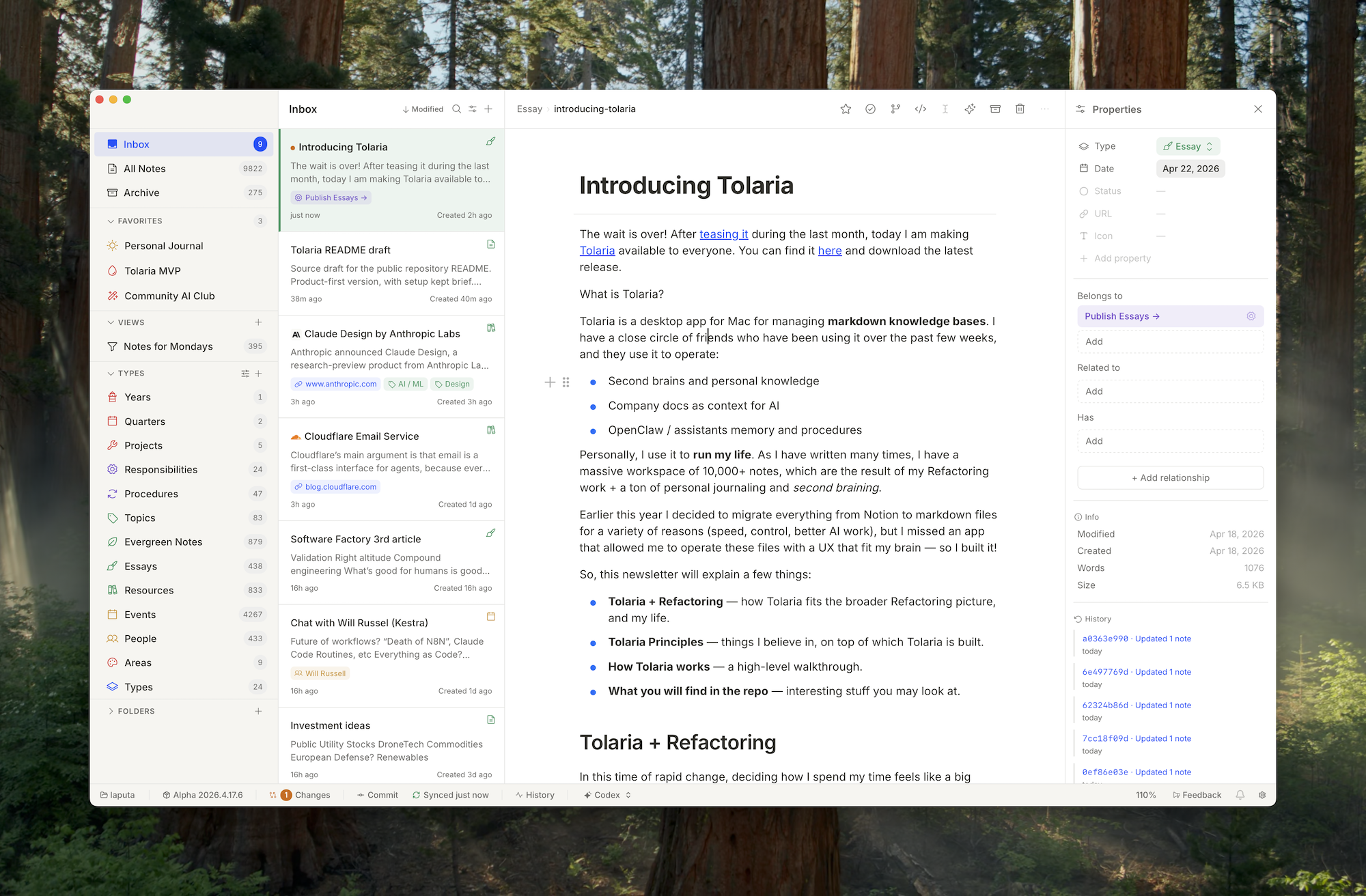 专为知识工作者打造的本地 Markdown 笔记中枢：Tolaria，你的第二大脑操作系统