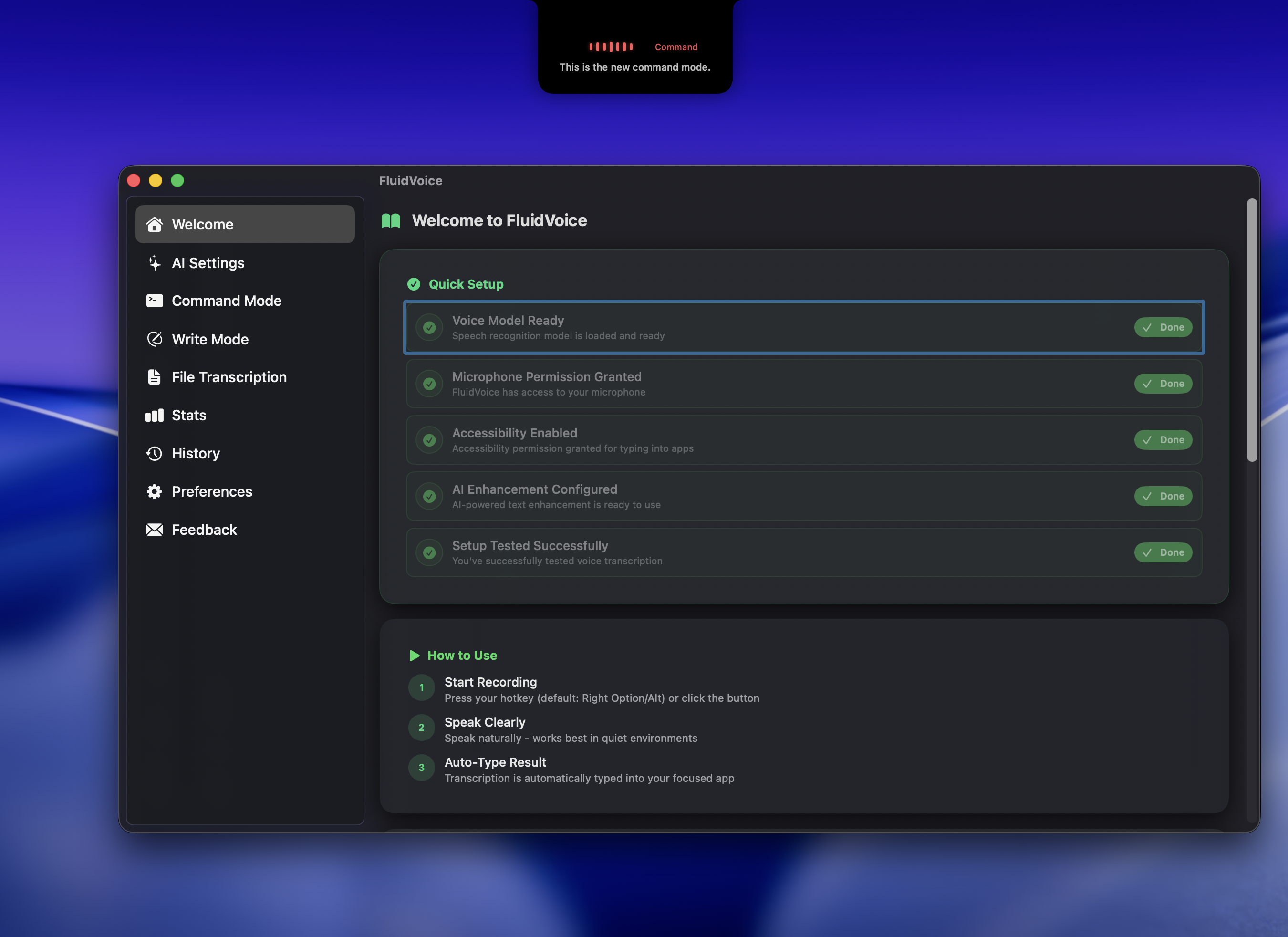 Mac 用户的离线语音转文字神器：FluidVoice，快到飞起，隐私满分
