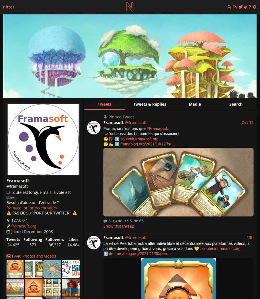 告别追踪与臃肿：用 Nitter 无 JavaScript、无账号、无广告地浏览 Twitter/X