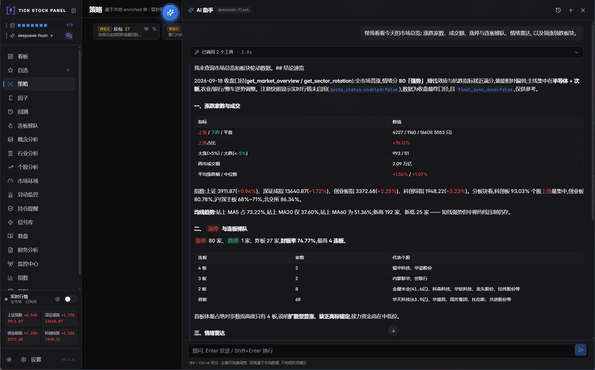 一款能自己“思考”的A股量化工作台：零运维、可自托管、还能用大模型写策略
